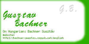 gusztav bachner business card